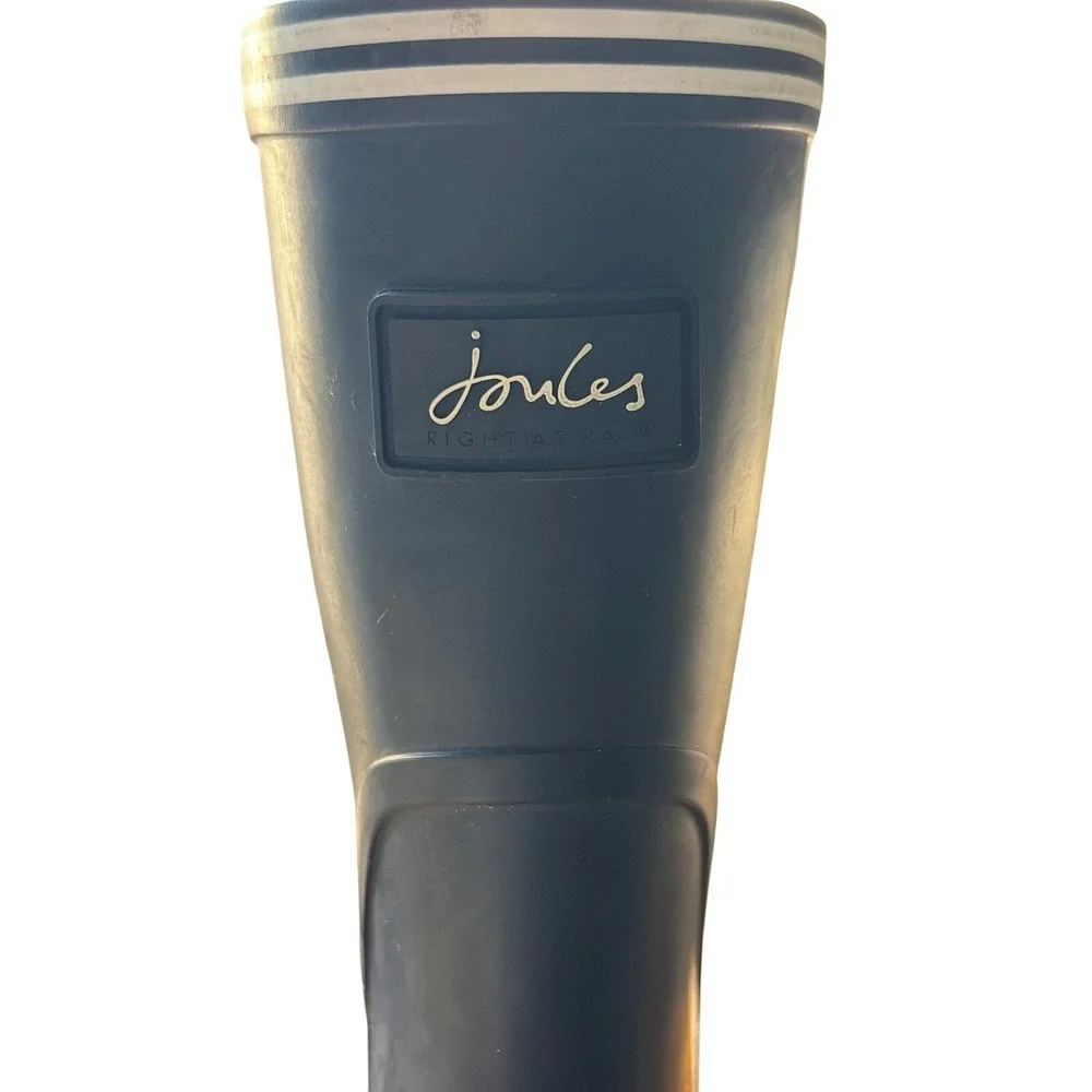 Joules Coastal Rain Boots Size US 6 UK 4 EU 37 Blue White Stripe Kids‎ Wellies